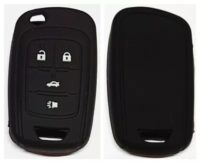 Black Silicone 4 Buttons Flip Key Cover Suits Chevrolet Holden Commodore • $8.99