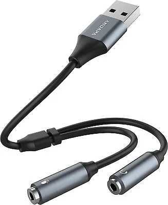 $12.99 • Buy USB Type A To 3.5mm Adapter Cable To AUX Female Audio Headphone Jack Android Mac