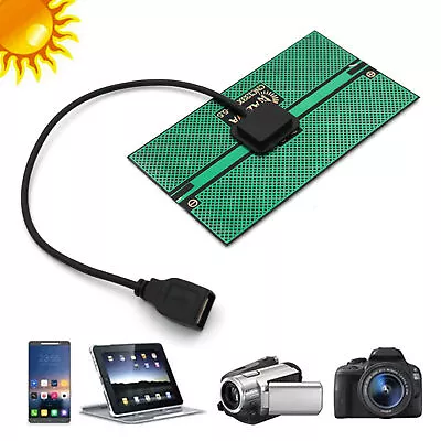 Portable Solar Panel Small Solar Power Bank 300mA Solar Charger With USB Port • $10.97