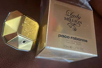 Paco Rabanne Lady Million Perfume For Women 1.7 Oz / 50 Ml EMPTY BOX And BOTTLE • $7.99