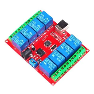 £14.80 • Buy USB Eight Channel 8 Relay Switch Output Module Board PC Computer Controller