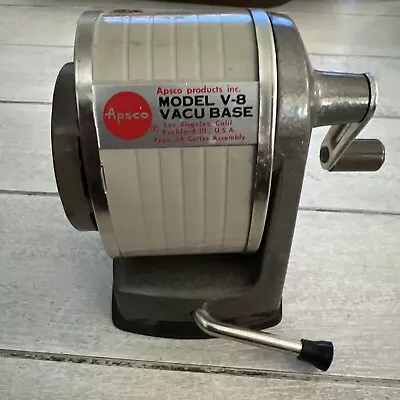 $14.99 • Buy Vintage Apsco Model V-8 Vacu-base 5 Hole 3a Cutter Pencil Sharpener Rockford Il