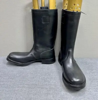 Very Cool MIU MIU / Prada Black Leather Pull On Boots Size 6 US Made In Italy • $99.99