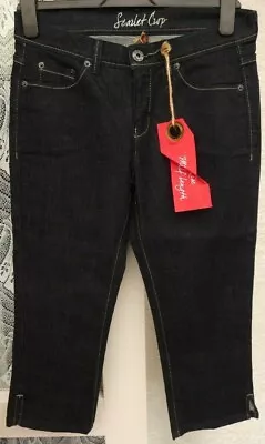 772.  Oasis - Size 10 W 30  - Black Cropped Jeans / Trousers Scarlet BNWT • £4.99