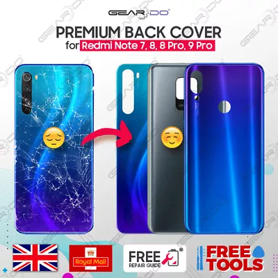 New Back Battery Cover Glass Replace Camera Lens Xiaomi Redmi Note 7 8 9 Pro  • £8.99