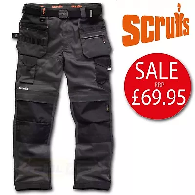 £49.99 • Buy Scruffs Pro Flex Work Trousers Holster Pockets Graphite Grey - Slimmer Fit -SALE