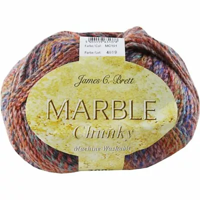 James C Brett Marble Chunky 200g Knitting Wool - Various Colours • £5.65