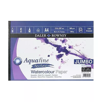 £20.28 • Buy Daler Rowney - Jumbo Aquafine Textured Watercolour Sketchbook - 300gsm - 50 Pag