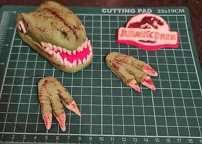Jurrasic Park T Rex Head And Feet . Plaque  Cake Toppers • £7