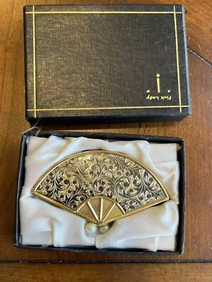 VINTAGE PINK LADY COMPACT ORIGINAL BOX PEARL CLASP Mirror Is Loose • $11