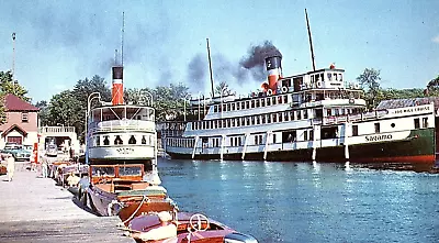 Vintage Lake Muskoka Canada Port Carling S.s. Sagamo Steamship Postcard P472 • $12.85