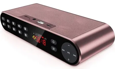 Antimi Bluetooth/FM Radio/MP3 Player Portable Wireless Speaker (Pink) 🔈 • $39.95