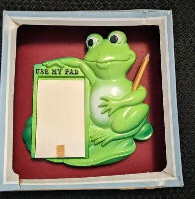 $38 • Buy Vintage Miller Studio Frog Chalkware Notepad Kitchen Use Kitsch MCM Original
