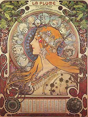 Alphonse Mucha Art Nouveau Old Master Art Painting Print Poster Repro 128om • $16.99