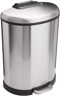 £40.89 • Buy Amazon Basics 50L Pedal Pedal Rubbish Waste Bin D Shape Kitchen Stainless Steel