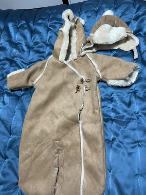 £0.99 • Buy Baby Gap Thick Sherpa Fleece Pramsuit Sleepsuit Winter Coat Size 0-3 Months