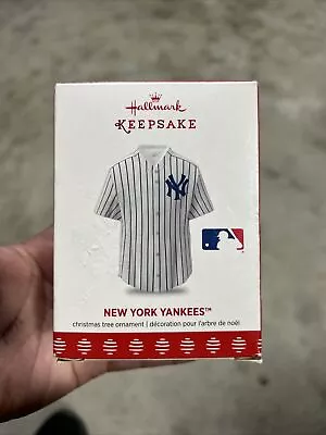 NEW YORK YANKEES BASEBALL JERSEY 2018 HALLMARK CHRISTMAS ORNAMENT New In Box! • $16.99