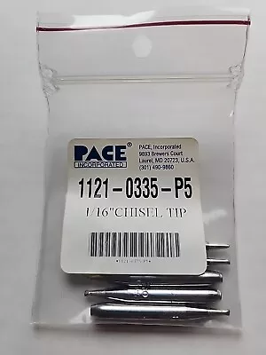 Pace 1121-0335-P5 Chisel Solder Tip For PS-90 PS-80 SP2 IR-70 1/16  5/Pack  • $35