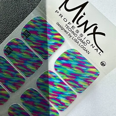 Minx Professional Nail Wraps - Techno Camo Designed By Lisa Logan • £15