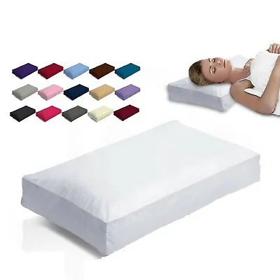 £6.75 • Buy Plain Dyed Poly Cotton Box Pillow Cases Bed Oxford Large Pillows Case Cover