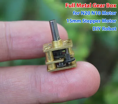 Mini 10mm*12mm Full Metal Gearbox Gear Reduction Head DIY N20 Gear Motor Robot • $1.75