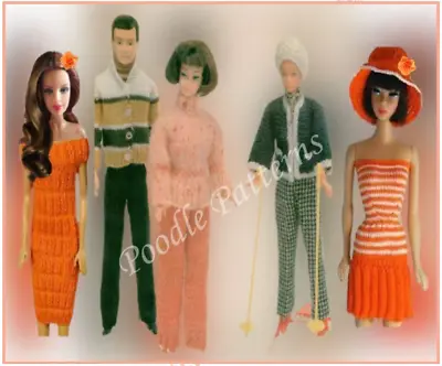 £2.30 • Buy KNITTING PATTERN Barbie Fashion Doll Clothes 60s Dress Ken Teenage Sindy Outfits