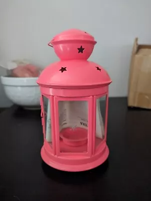 IKEA Rotera Tealight Lantern Candle Pink • £14.99