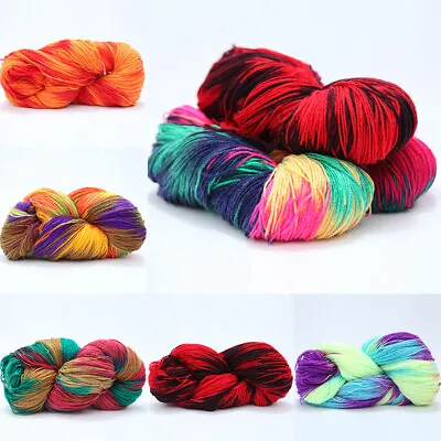 $3.95 • Buy 50g Gradient Color Crochet Yarn Soft Cotton Wool Hand Knitting Yarns DIY Craft
