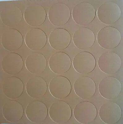 CONGO BEIGE X25 Self Adhesive Stick Furniture Sticker Screw Hole Cover Decorate • £2.99