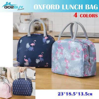 $6.99 • Buy Flamingo Thick Oxford Portable Insulated Cooler Lunch Picnic Case Storage Bag