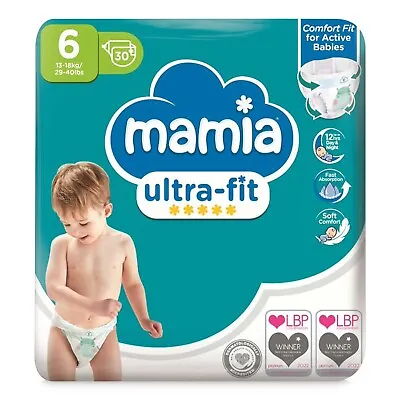 Mamia Ultra-Dry XL Nappies - Size 6 - Pack Of 30 | Free Delivery • £8.49