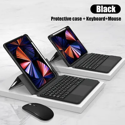 For IPad 7/8/9/10th Gen Air 4 5 Pro Touchpad Keyboard Mouse Rotating Smart Case • $49.99