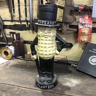 Mr Peanut Planters Cast Iron Money Bank Repro 500083 • $55