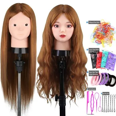85% Real Human Hair Mannequin Head For Hairdressing Training Styling Practice • $63.55