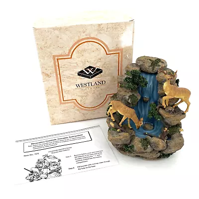 Deer Fountain Mini Waterfall Table Top Decorative Westland Giftware New In Box • $34.19