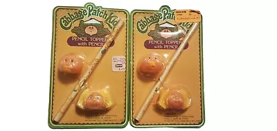 Vintage Set Of (2) 1984 Cabbage Patch Kids Pencil Toppers W/ Pencil  NOS Sealed • $16.99