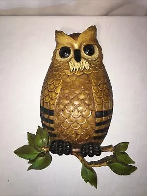 Vintage 13  Homco 1976 Owl Wall Hanging Plaque Decor #7403 MCM D • $14.99