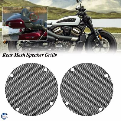 Motorcycle Rear Mesh Speaker Grills Cover Trim For Harley Ultra Classic FLHTCU • $19.93