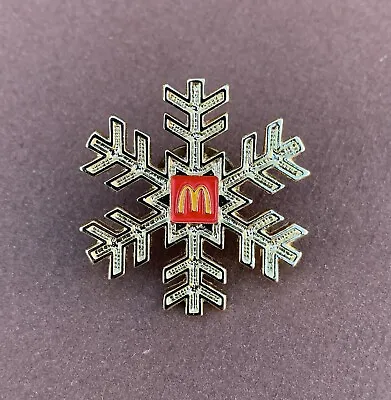 McDONALDS McFLURRY SNOWFLAKE EMPLOYEE PIN • $33.64