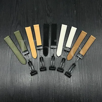 20 22 MM Satin Leather Watch Band Strap Magnetic Folding Clasp Fits For Shinola • $12.99