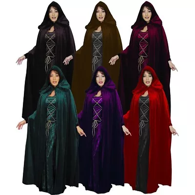 Cloak Velvet Hooded Cape 63 Inch Adult Mens Or Womens • $14.67