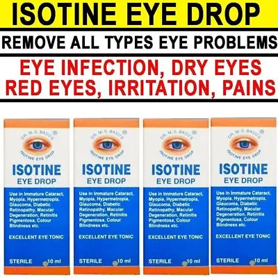 4 X Isotine Dual Eye Drops Lipid Deficient & Allergy Related Dry Eyes Infection • $49.01