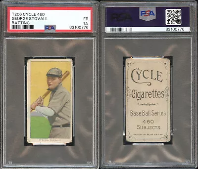 T206 George Stovall Batting ~~ PSA 1.5  ~~ Cycle 460 **rare Back** • $399.99
