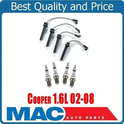 AP New Platinum Spark Plugs & Wires Mini Cooper & Cooper S 1.6L 02-08 Non Turbo • $90