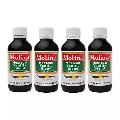 Molina Mexican Natural Vanilla Blend With Pure Vanilla Extract 16 Fl Oz. (4 Pac • $10.54