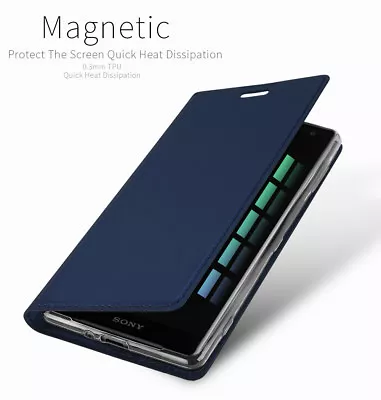 $9.18 • Buy For Sony Xperia Luxury Slim Flip Leather Case Card Stand Magnetic Wallet Cover