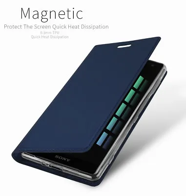 For Sony Xperia Luxury Slim Flip Leather Case Card Stand Magnetic Wallet Cover • $9.15