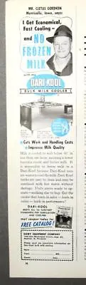 Original 1955 Dairy Ad Photo Endorsed By Cletus Goedken Moticello Iowa • $9.95