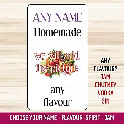 Personalised Bottle Labels Jam Chutney Homebrew Wine Gin Homemade Stickers 1026 • £3.21