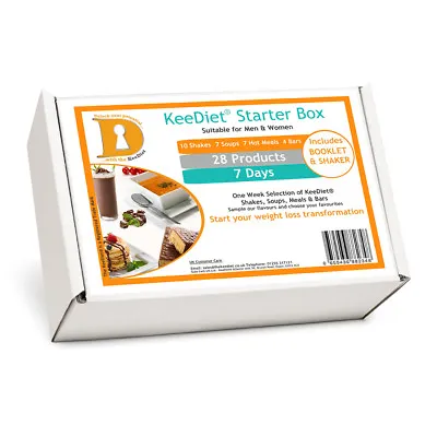 £29.95 • Buy KeeDiet Starter Diet Box 28 VLCD Meal Replacement Weight Loss Shakes Bars & More
